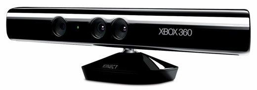 Official Kinect Sensor &amp; 12V-USB to Kinect AC Adaptor for Xbox 360 - Piano Black &amp; Chrome [Retail Pack / Complete Set] (used)