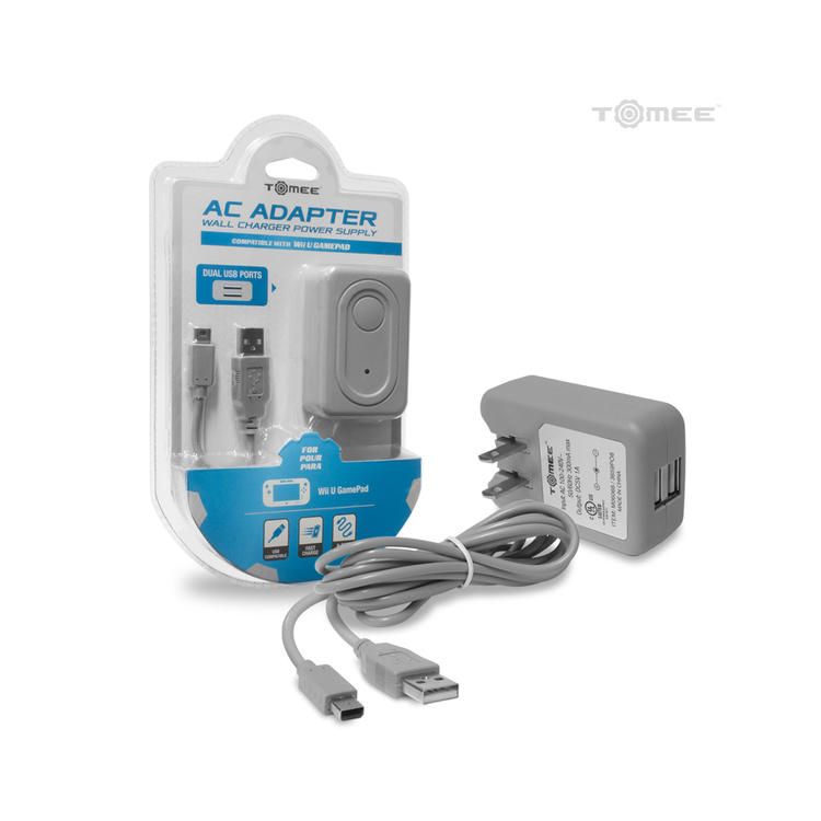 USB Adapter - Wii U Gamepad w/ 2-Port 5V 1A USB AC Adapter Included (Tomee)