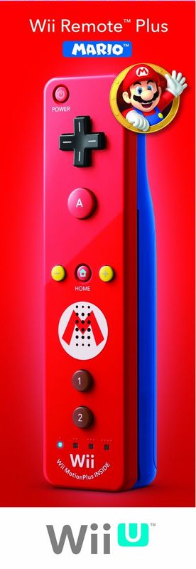 Controller for Wii - Official Wii Remote Plus (Motion Plus Inside) RVL-036 - Mario Limited Edition Red & Blue (Nintendo) (OLD ITEM ID) (used)