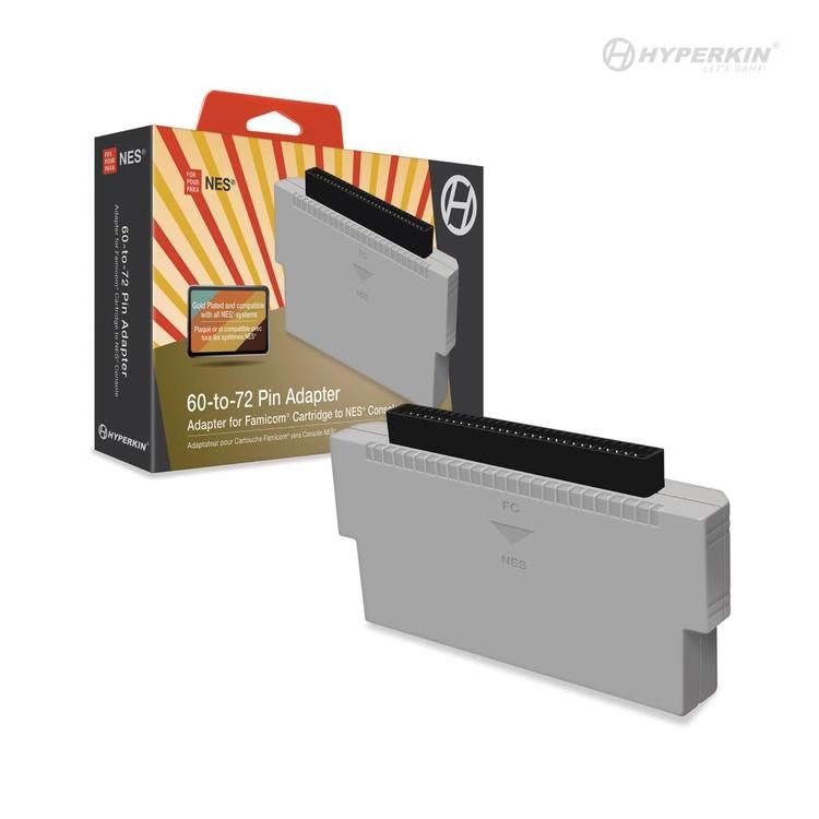 Famicom Cartridge (60 Pin) to NES Console (72 Pin) Adapter - Top Loader w/ Ribbon Ver. (Hyperkin)