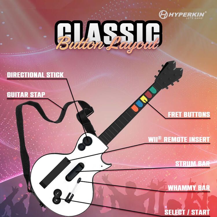 Controller for Extension Port - Hyper Strummer Guitar - White (Hyperkin / Retail Pack)