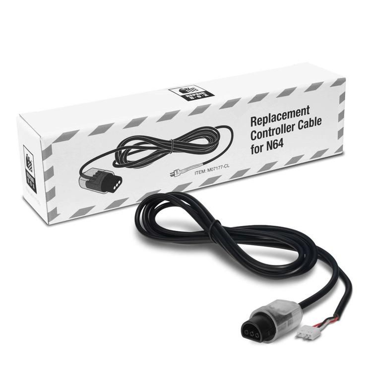 Replacement Controller Cable for N64 - Black Wire, Clear Boot (RepairBox)