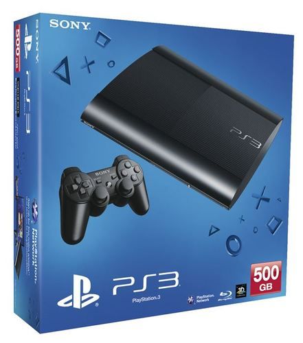 PlayStation 3 (PS3) - Model 3 (Super Slim) - CECH-4001C (500GB HDD) - Charcoal Black (used)