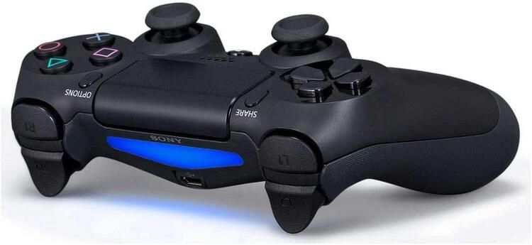 Controller for PlayStation 4 - DualShock 4 CUH-ZCT1U00 (No Touchpad Lightbar) - Jet Black: Black on Gray (Sony mfg. Alps Alpine) (used)