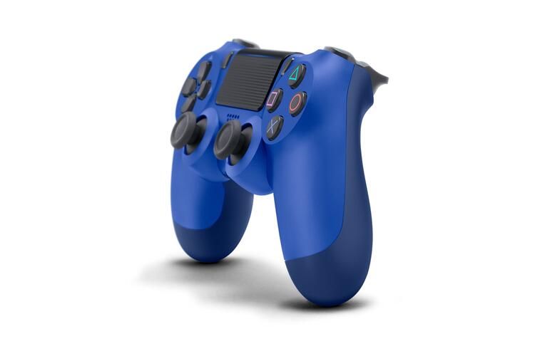 Controller for PlayStation 4 - DoubleShock 4 (No Sixaxis) - Wave Blue (New Version) Blue on Blue (Generic)