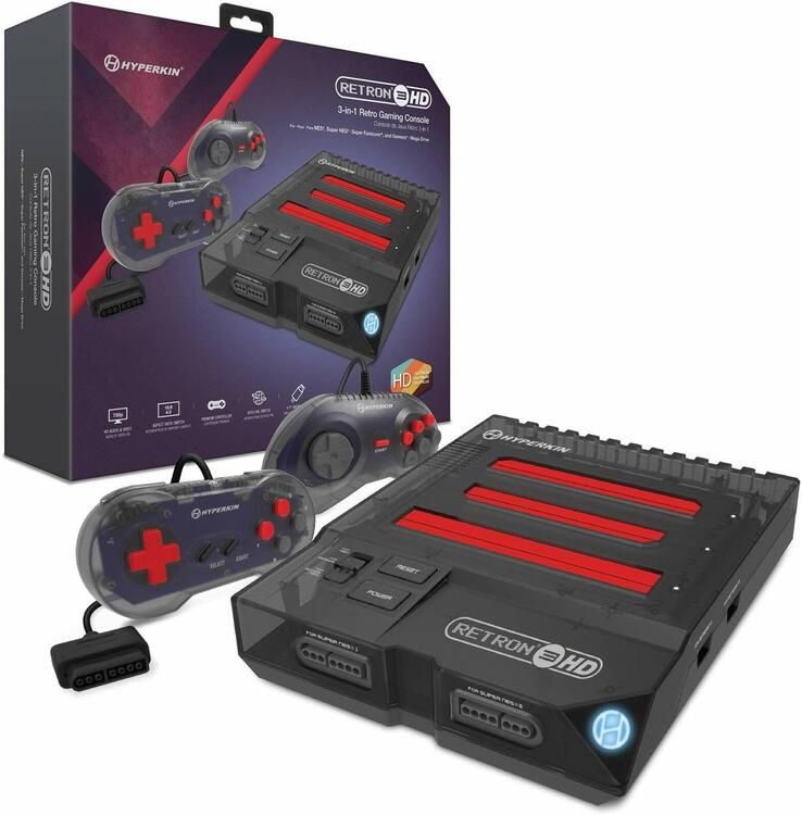 RetroN 3 HD - NES/SNES (Super Famicom)/Genesis (Mega Drive) - Space Black (Hyperkin)