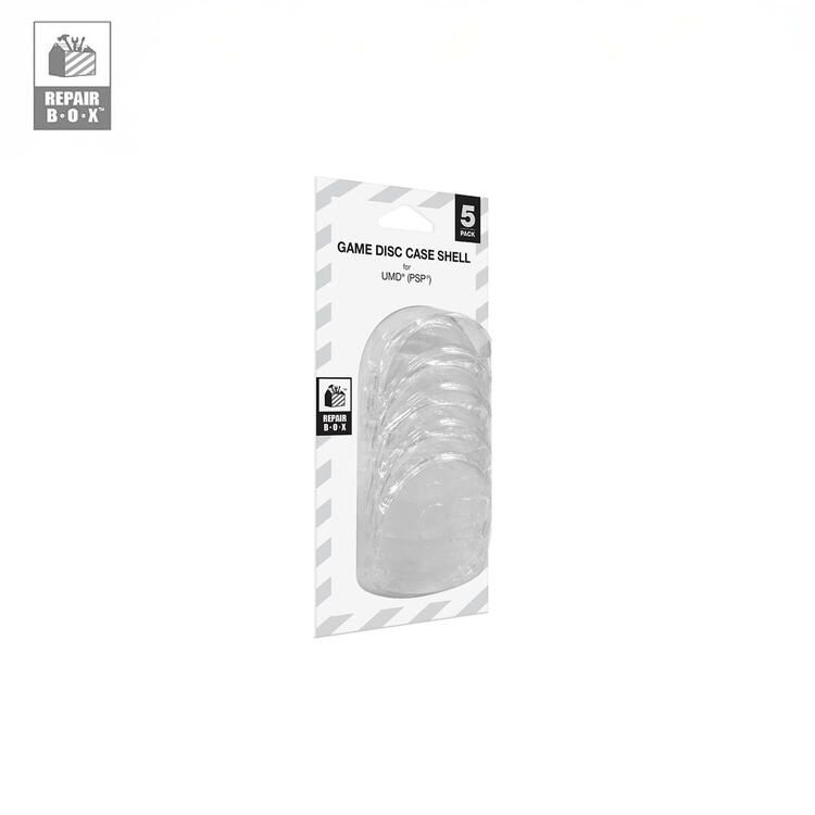 Replacement UMD Shell - 2-Piece Clip Together, Five Set - Clear (RepairBox)