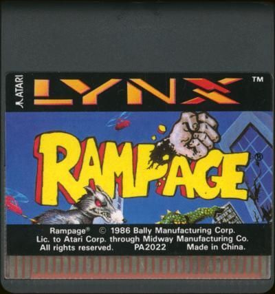 Rampage (1986 Video Game / Atari Corporation) (used)