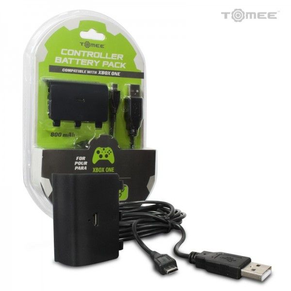 Battery Pack for Xbox One Controller - Stand-Alone Charging System - Black (Tomee)
