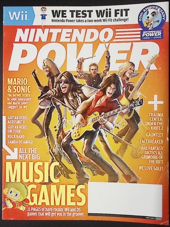Nintendo Power Vol. 229 May 2008 - Guitar Hero: Aerosmith (Wii): All the Next Big Music Games [Subscriber Cover] (used)