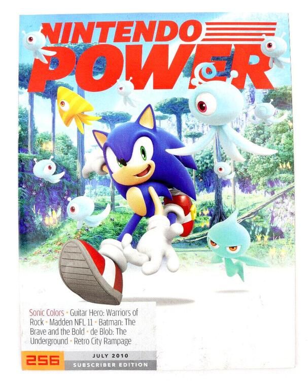 Nintendo Power Vol. 256 July 2010 - Sonic Colors (Wii) [Subscriber Edition Cover] (used)