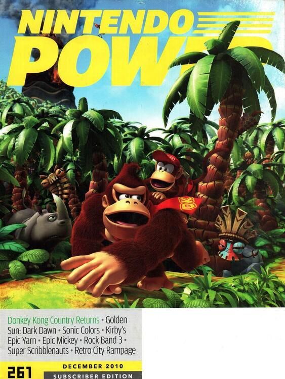 Nintendo Power Vol. 261 December 2010 - Donkey Kong Country Returns (Wii) [Subscriber Edition Cover] (used)