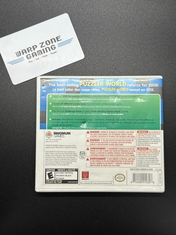 Puzzler World 2013 [Authentic / Complete, Digital Manual] (used)