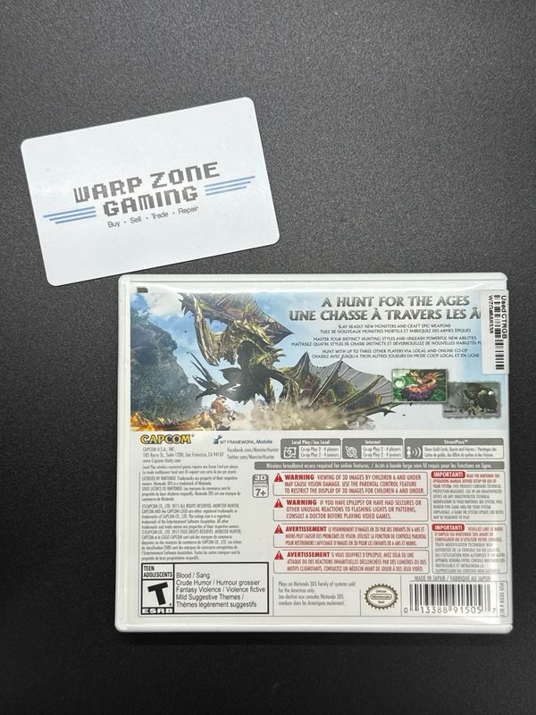 Monster Hunter Generations [Authentic / Complete, Quick Start Guide] (used)