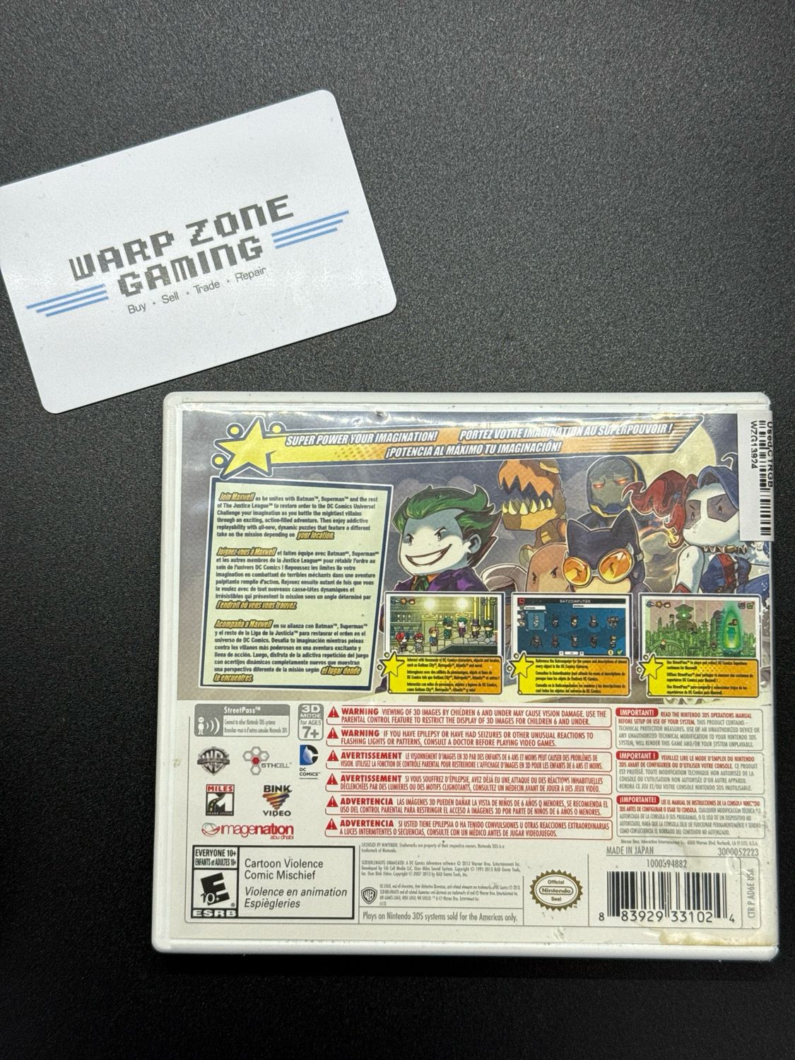 Scribblenauts: Unmasked: A DC Comics Adventure (Nintendo 3DS) (used)