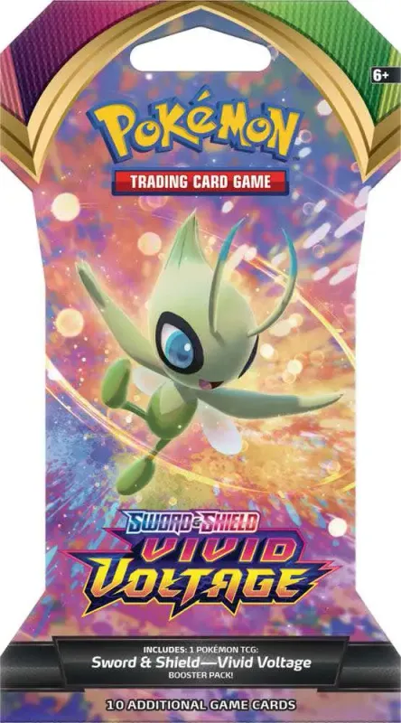Pokemon TCG Sword & Shield Vivid Shield Single Booster Sleeve Pack