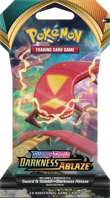 Pokemon TCG Sword & Shield Darkness Ablaze - 10-Card Cardboard Booster Pack