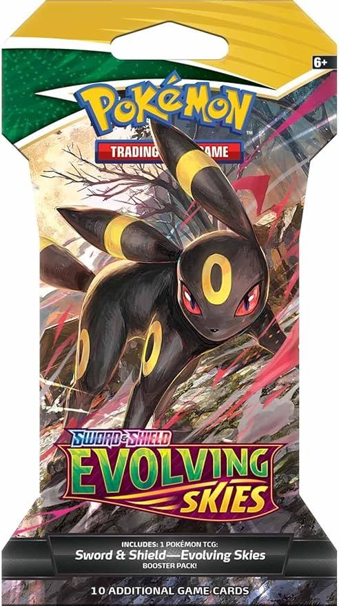 Pokemon TCG Sword & Shield Evolving Skies Single Booster Sleeve Pack