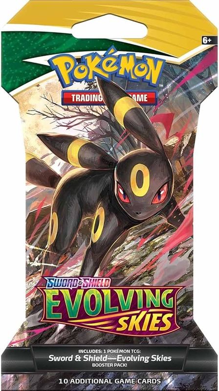 Pokemon TCG Sword & Shield Evolving Skies Single Booster Sleeve Pack