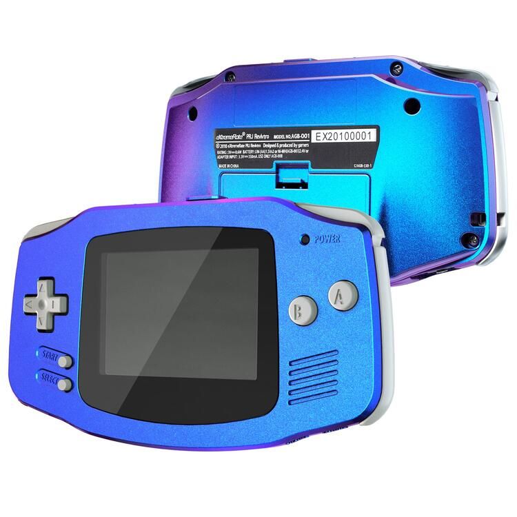 Console Shell - AGB Game Boy Advance Premium Replacement Shell - Gray on Chameleon CGB Premium Shell - Chameleon Blue-Purple (Pearlescent) TAGP3001 (eXtremeRate) Console Shell - AGB Game Boy Advance Premium Replacement Shell - Gray on Chameleon CGB Premium Shell - Chameleon Blue-Purple (Pearlescent) TAGP3001 (eXtremeRate)
