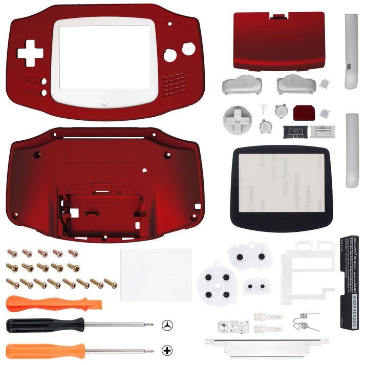 eXtremeRate Premium Complete Set for AGB-001 GBA - Vampire Red TAGP3003 [Retail Pack / Shell Kit Set]