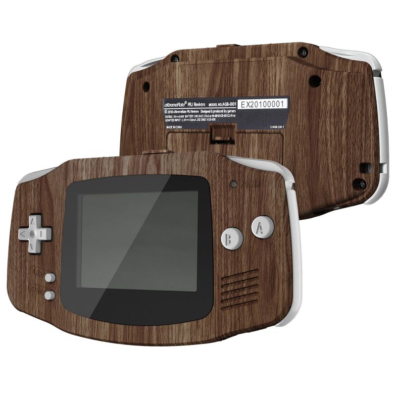 Console Shell - AGB Game Boy Advance Premium Replacement Shell - Gray on Soft Touch Hydro Dip Wood Grain TAGS2001 (eXtremeRate) Console Shell - AGB Game Boy Advance Premium Replacement Shell - Gray on Soft Touch Hydro Dip Wood Grain TAGS2001 (eXtremeRate)