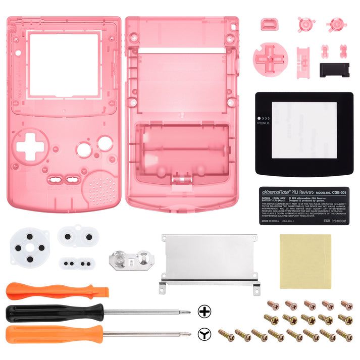 CGB Premium Shell - Clear Cherry Pink & Black QCBM5009 (eXtremeRate)