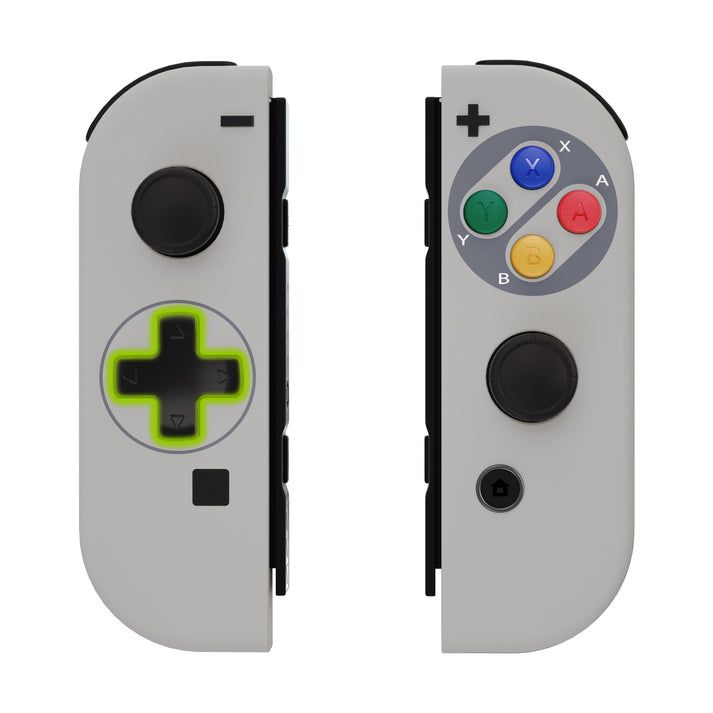 Controller Shell - Joy Con Premium Replacement Shell - Left D-Pad Smoke Black, SFC Coloured Buttons JZM511WS (eXtremeRate)