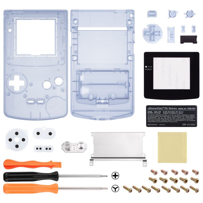 CGB Premium Shell - Clear Glacier Blue & Black QCBM5008 (eXtremeRate)