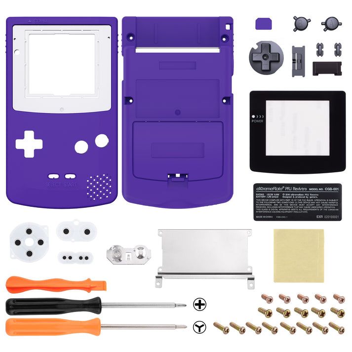 CGB Premium Shell - Gray on Soft Touch Purple QCBP3014 (eXtremeRate)