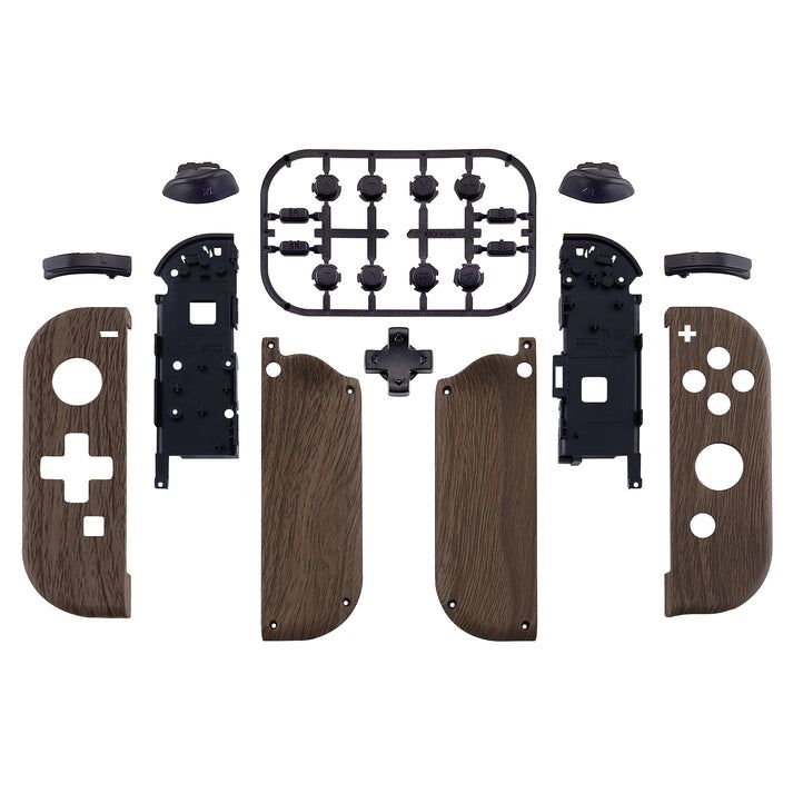 Controller Shell - Joy Con Premium Replacement Shell - Left D-Pad Hydro Dip Wood Grain JZS201WS (eXtremeRate)