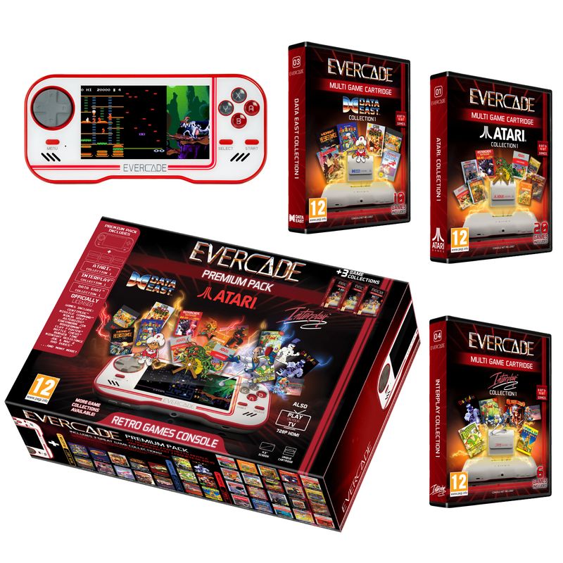 EverCade - EverCade (2020) Console Premium Pack Bundle:  Atari Collection 1, Data East Collection 1, Interplay Collection 1