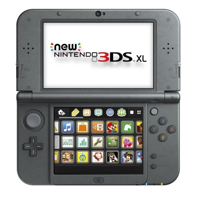 New Nintendo 3DS XL (N3DS XL) RED-001 - Hydro Dip Gunmetal Gray (a.k.a. Grey, Black) [Retail Pack / Complete Set]