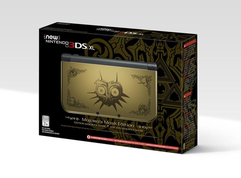 New Nintendo 3DS XL (N3DS XL) RED-001 - Majora's Mask Limited Edition Gold &amp; Gunmetal [Retail Pack / Complete Set] (used)