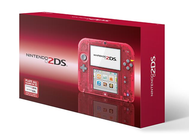 Nintendo 2DS ("O2DS") FTR-001 - Crystal Red [Retail Pack / Complete Set]