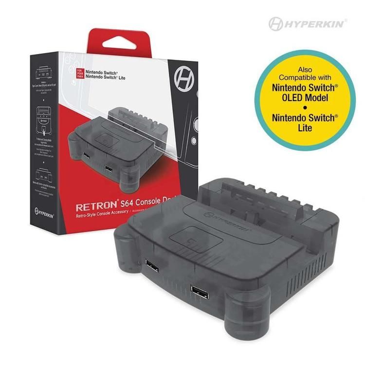 Dock for Nintendo Switch - RetroN S64 Console Dock - Smoke Grey (Hyperkin)