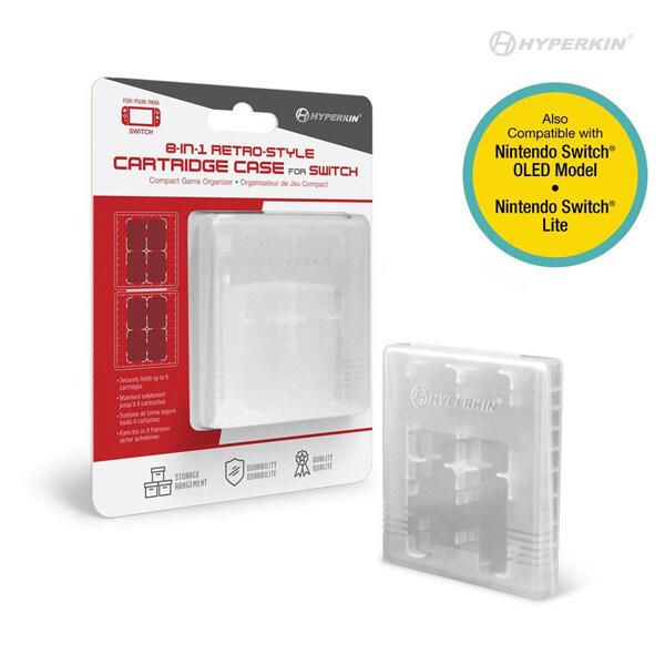 Cartridge Case for Switch - Retro Game Boy Case-Style 8 Cartridge Case - Clear (Hyperkin)