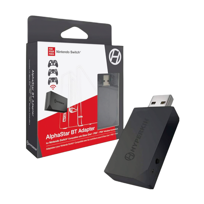 Foreign Controller Adaptor for Nintendo Switch (Compatible With RetroN) - AlphaStar Bluetooth Adapter for Xbox One S, DualShock 4 and DualSense Controllers (Hyperkin)