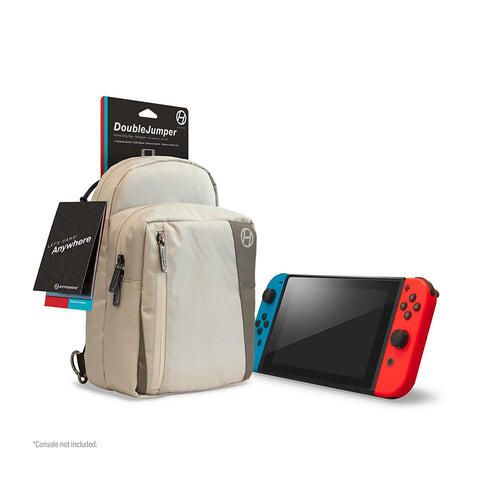 Carry Case for Switch - DoubleJumper Backpack - White (Gray) (Hyperkin)