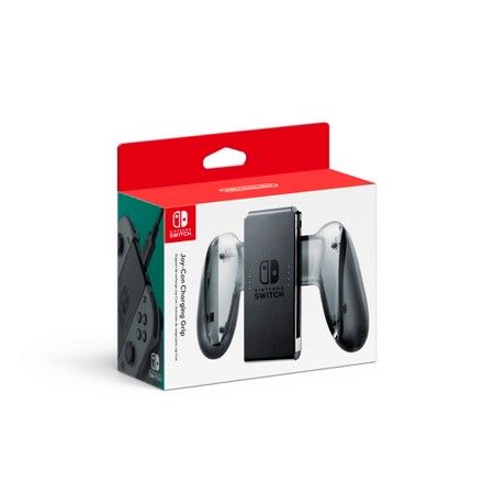 Grip for Joy Cons - Official Charging Grip HAC-012 - Smoke Black (Nintendo) [Retail Pack / Complete] (used)