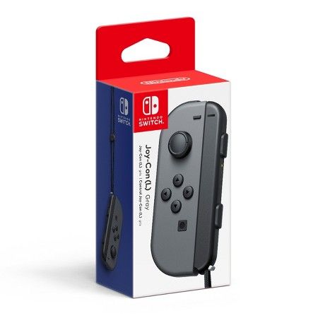 Controller for Switch - Official Left Joy Con HAC-015 & Wrist Strap HAC-014 - Gray (Grey) (Nintendo) [Retail Pack / Complete Set] (used)