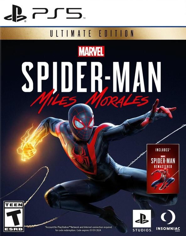 Spider-Man, Marvel: Miles Morales (Standalone) - Ultimate Edition Reversible Cover [White Label / Complete, Digital Manual] (used)