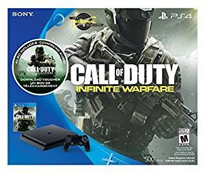 PlayStation 4 Slim CUH-2015A - 500GB - Refreshed: New Thermal Paste - Jet Black: Call of Duty: Infinite Warfare Bundle [Retail Pack / Complete Set] (used)