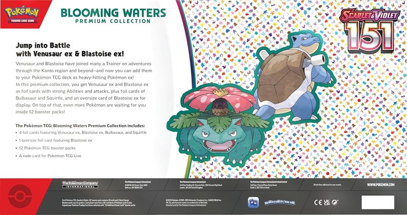 Pokemon TCG: Blooming Waters 151 Premium Collection - 12 Packs, Promos