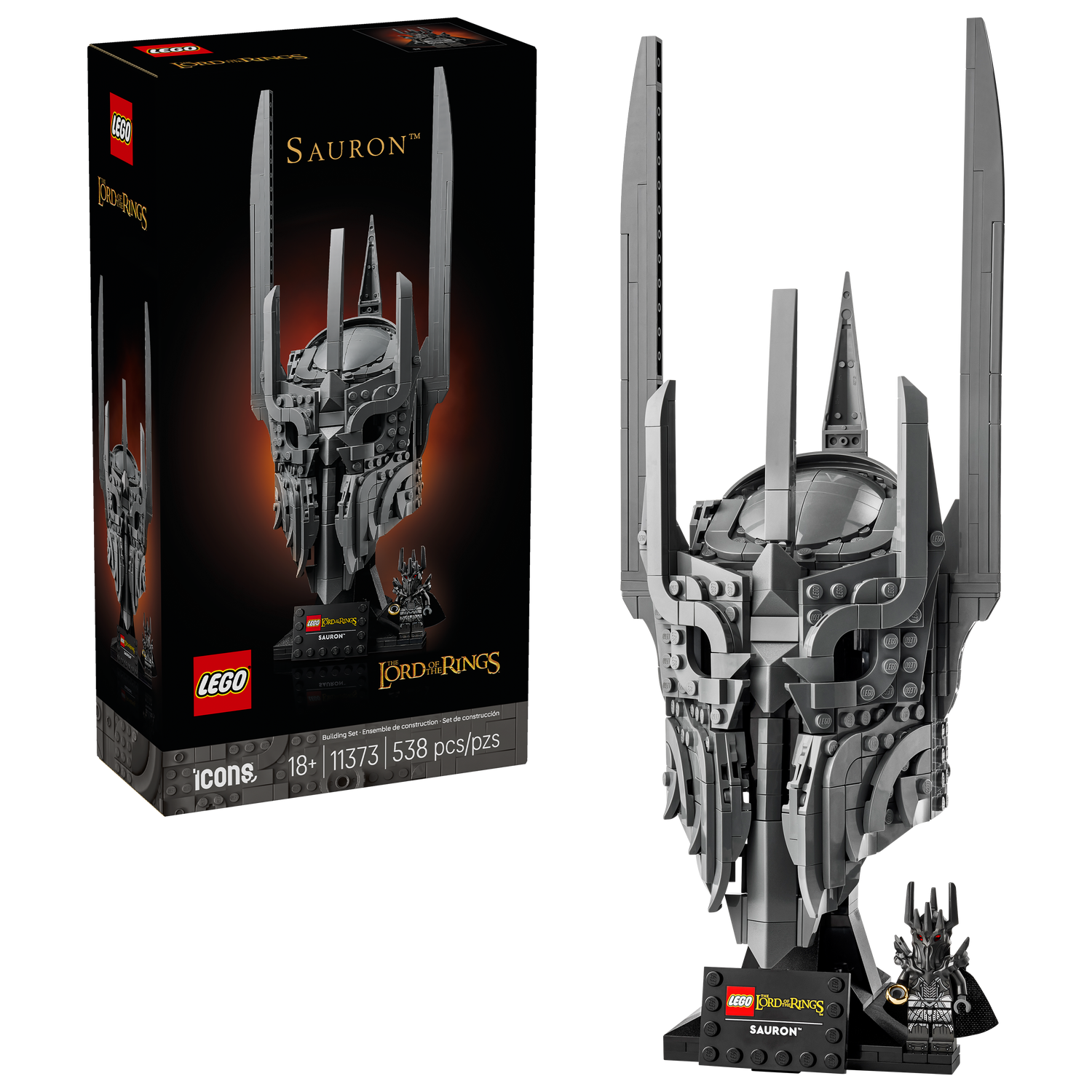 LEGO The Lord of the Rings: Sauron's Helmet - 11373 538pcs Ages 18+