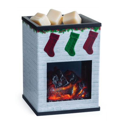 Candle Warmer - Holiday Fireplace