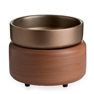 Candle Warmer 2-in1 - Pewter Walnut