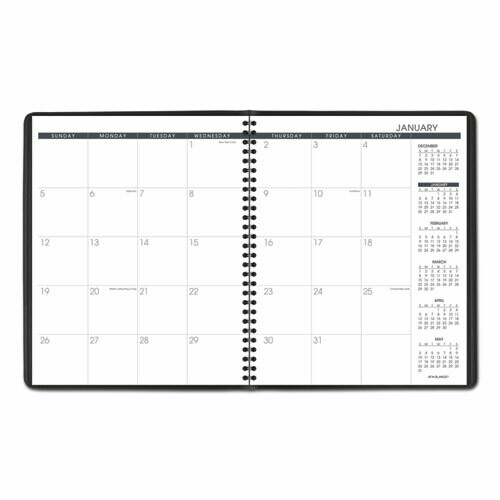 At-a-Glance Monthly Planner, 11 x 8 7/8, Black, 2020-2021