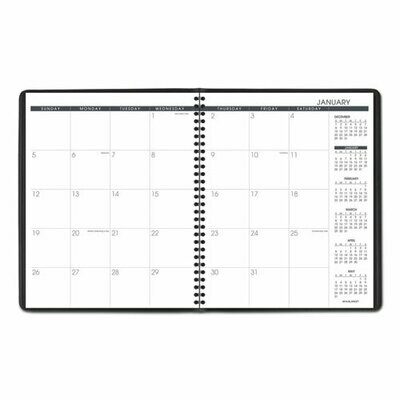 At-a-Glance Monthly Planner, 11 x 8 7/8, Black, 2020-2021