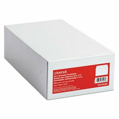 6 3/4 Regular Envelopes, 3.63 x 6.5, White, 500/Box